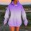 Women's Printed Long Sleeve Hooded Sweatshirt Regular Fit 2