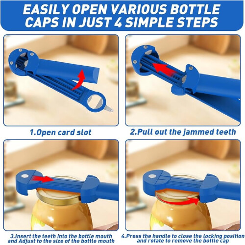 Ouvre-bouteille rétractable avec étriers réglables et 2