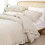 Beige ruffle comforter set soft fluffy 3 pcs 5