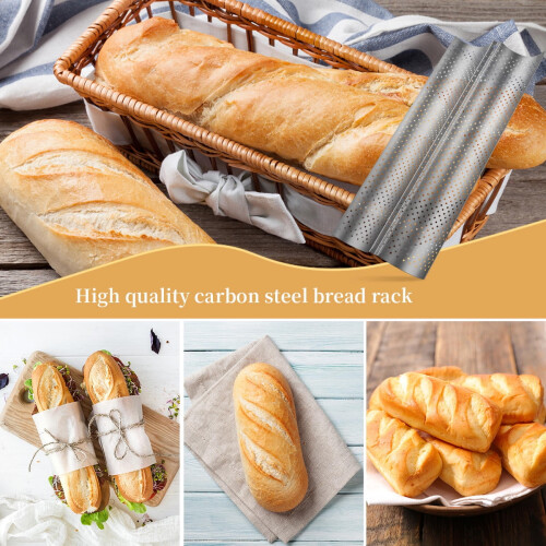 Ταψί ψησίματος Wave Bread Stick 1Pack για μπαγκέτα και γαλλικό ψωμί Αντικολλητικό εργαλείο 2