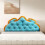 Coussin de dossier extra-long en velours – Housse amovible, 5 5