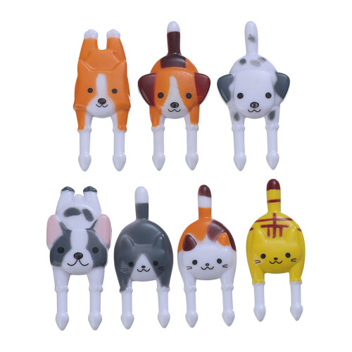 Japceit Kichen Tools, Fruit fork Plastic Lunch Box Decoration Pick Cake Snack Fruit Pick Platter Fruit fork Set Lunch Box Decoration, Kitchen Needs 1