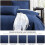 Ensemble de couette bleu marine 3 pièces pour lit double/queen 3