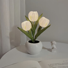 LED nočná lampa Tulipán napájaná z USB stolová lampa v štýle Art Deco