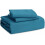 Parure de lit 3 pièces bleu sarcelle pour lit Queen avec fermeture éclair 4