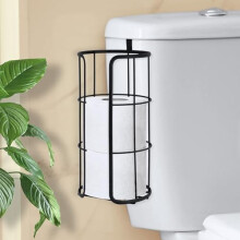 Uchwyt na papier toaletowy Over The Toilet Paper Reserve, metalowy uchwyt na papier toaletowy do łazienki, pasujący do rolek o dowolnym rozmiarze,