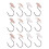 Creative ocean style conch shell home curtain shower curtain hook 12pcs single hook white 2