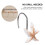 Creative ocean style conch shell home curtain shower curtain hook 12pcs single hook white 3