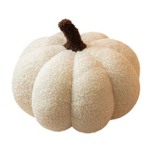 Plüschiges, kürbisförmiges Dekokissen für die Herbstdekoration, großes 35 cm (14 Zoll) weiches Flockkissen mit naturgetreuer Optik, gemütliches