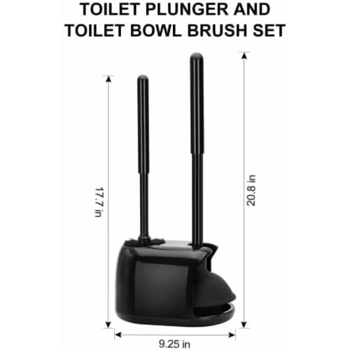 Ensemble brosse et ventouse pour toilettes avec support 1