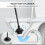 Ensemble brosse et ventouse pour toilettes avec support 4