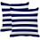 Marinblått randigt örngott 30x50cm bomull-polyester 1