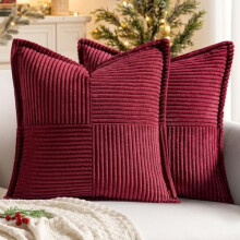Housses de coussin en velours côtelé 50 x 50 cm (lot de 2)