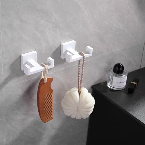 Dubbel handdukskrok i rostfritt stål – svart, 2-pack 1