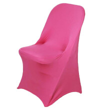 Housses de chaises pliantes extensibles en spandex fuchsia BalsaCircle - Décorations de mariage