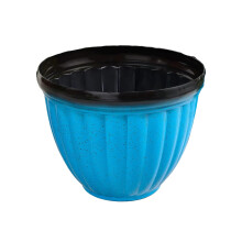 Grands pots de fleurs côtelés - Pots de fleurs d'intérieur et d'extérieur résistants et légers, avec trous de drainage et conception recyclable