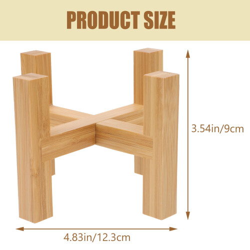 Support à fleurs en bois OUNONA pour pots de fleurs hauts 1