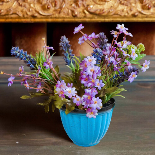 Grand pot de fleurs côtelé – Pot de fleurs léger et résistant 1