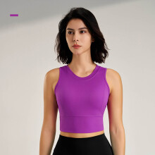 Soutiens-gorge de sport longs à col montant pour femmes - Débardeurs courts rembourrés pour l'entraînement avec soutien-gorge intégré