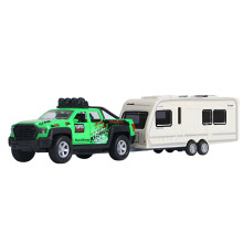 Speelgoed sleepwagen, terreinwagen van aluminiumlegering, cadeau voor kinderen, gesimuleerde reistruck met trekker, stijl 1