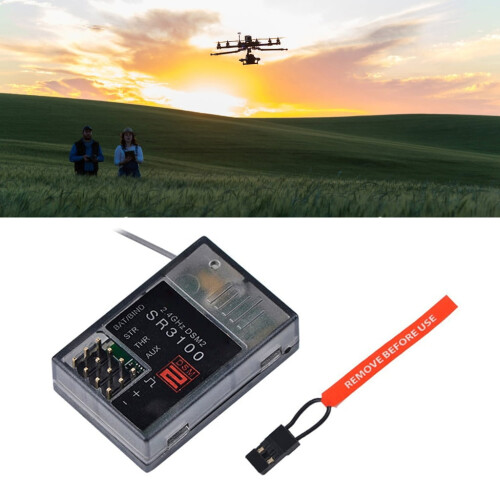 Δέκτης SR3100 3CH 2.4GHz με πρωτόκολλο επέκτασης φάσματος για επισκευή οχημάτων και 1