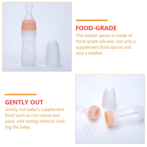 Alimentador de silicone para suplemento alimentar de bebês, 1 conjunto, 7,9 x 2 polegadas. 1
