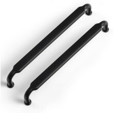 Lot de 6 poignées de tiroir en alliage de zinc noir mat, centre 160 mm