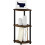 Corner Shelf Amber Pine 3-Tier Open Storage 1