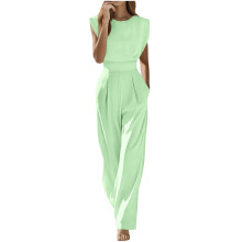 Mono elástico de pierna recta para mujer, ideal para la oficina, tallas S-2XL