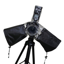 1 pachet TPU cauciuc cameră ploaie husă neagră impermeabilă și anti-praf pentru accesorii fotografice