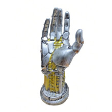 Cyberpunk-Armständer mit mechanischem Controller und Kopfhörer