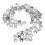 Round Replacement Ornament Hangers Caps 100Pcs Silver Plastic 1