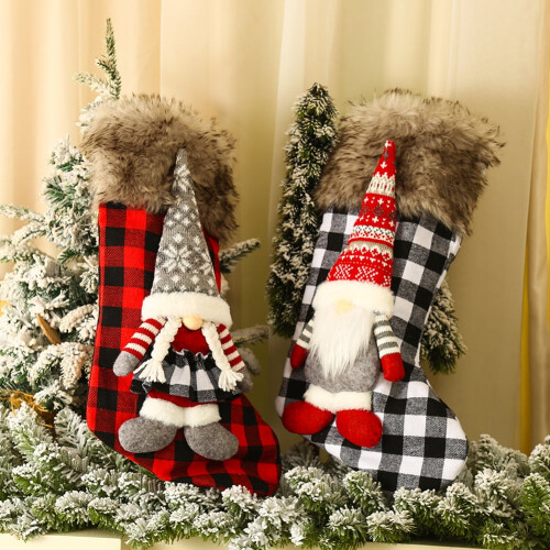 Weihnachtsstrümpfe, 2er-Pack, 48 cm, Elfen- und Gnome-Design 1