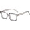 Armação quadrada clássica e grossa, lentes transparentes, sem grau. 1