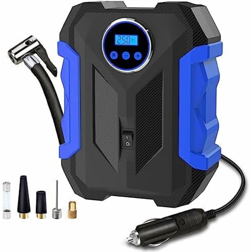 Car Air Compressor Portable Tire Inflator 12V Blue
