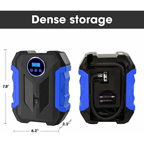 Car Air Compressor Portable Tire Inflator 12V Blue 2
