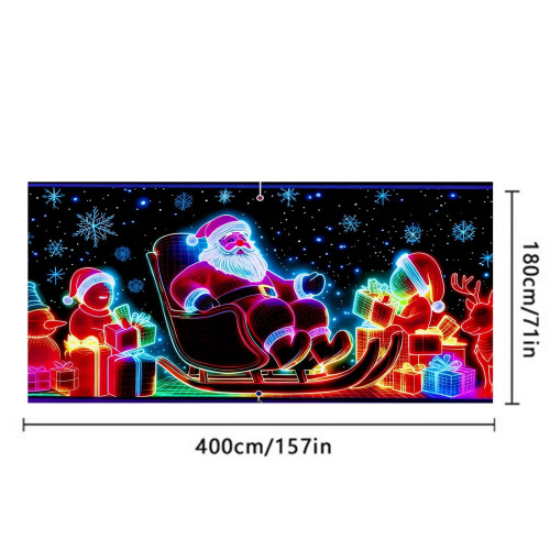 Kerstbanner voor garagedeur, weerbestendig, groot formaat 1