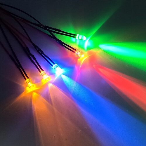 50 perline LED precablate verdi da 5 mm e 12 V 1