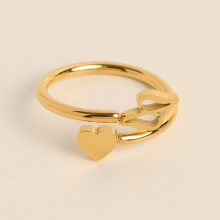 To My Granddaughter Initial Heart Ring 26 Letter Heart Ring Simple Fashion Jewelry Popular Accessories Rings Z