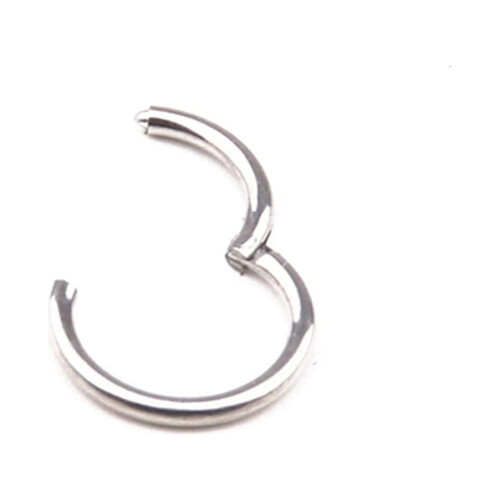 stk. 1,6 mm hengslet segmentring i rustfritt stål til leppe-neseseptumpiercing 1