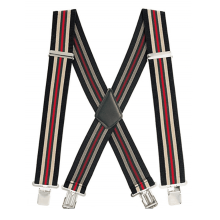 Men's Heavy Duty Adjustable Suspenders with 6 Clips