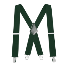GASTROPOD Suspenders for Men Adjustable 6 Clips Elastic Crossback Men's Suspenders Multi-Color Suspenders for Men Heavy Duty 3.5x120cm,Green