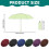 Draagbare golfparaplu van 110 cm met dubbel doek, windbestendig 3