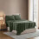 Σετ σεντόνια Luxury1800 Ultra-Soft King από μικροΐνες, διπλά βουρτσισμένα, με βαθιές τσέπες, 1