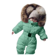 Batoľa Detský Zimný overal/Overheadwear Romper Coat Teplý Zimný overal s kapucňou pre dievčatá Kabát pre deti 18-24 mesiacov