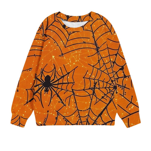 Παιδικό Unisex Φούτερ με Στάμπα Halloween με Μακρυμάνικο Τοπ και Στριφτό Λαιμόκοψη για