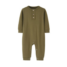 Fesfesfes Babys Solid Color Zipper Rompers Side Snap Rompers Round Neck Long Sleeve Rompers,Size 3 Months-12 Months