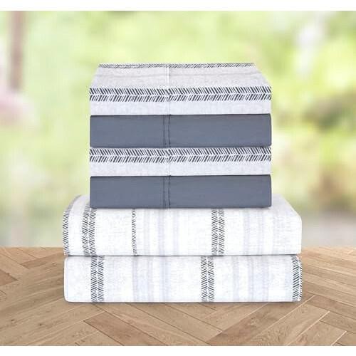 Microfiber Queen Bed Sheet Set 6-Piece Deep Pocket 1