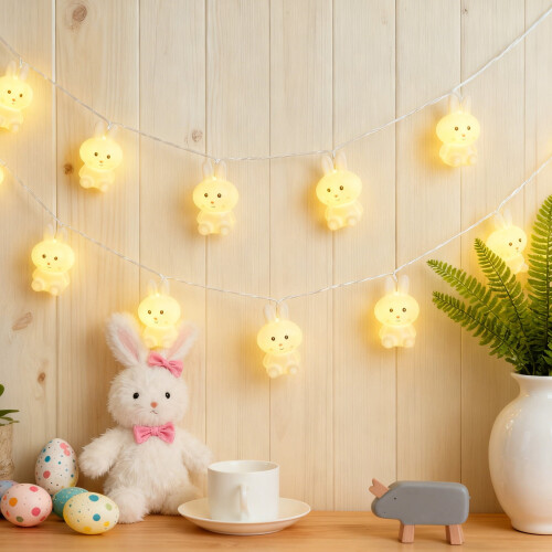 Easter Bunny String Lights 4.92FT Colorful Garland 1