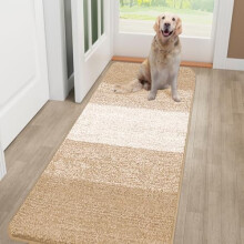 48x30 Indoor/Outdoor Door Mat, Non-Slip Absorbent Dirt Trapper, Low-Profile Washable Front Entry Mat – Beige